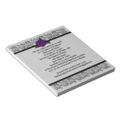 ケルト結び目模様インフィニティバラゴシック結婚式招待状 ノートパッド (アングル)