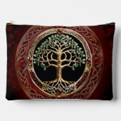 ケルト結び目模様エレガントの高貴な生命の木。 アクセサリーポーチ (正面)