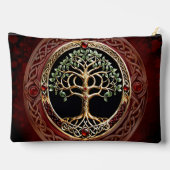 ケルト結び目模様エレガントの高貴な生命の木。 アクセサリーポーチ (裏面)