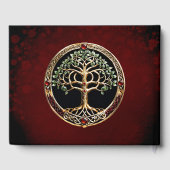 ケルト結び目模様エレガントの高貴な生命の木。 ゲストブック (裏面)