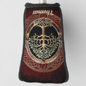 ケルト結び目模様エレガントの高貴な生命の木。 ゴルフヘッドカバー (回転90)