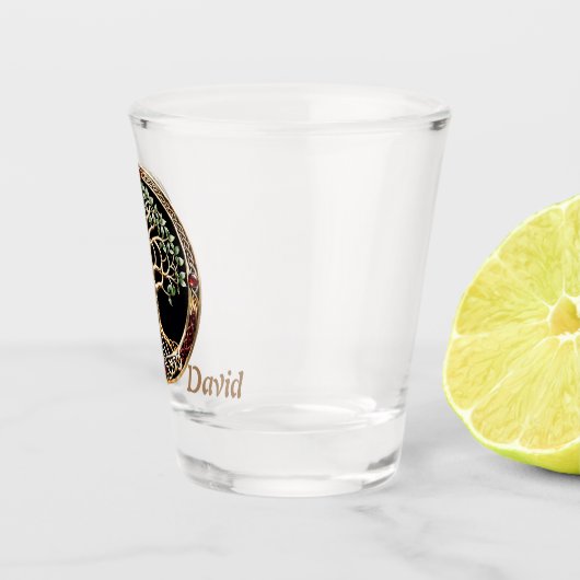 ケルト結び目模様エレガントの高貴な生命の木。 ショットグラス (右)