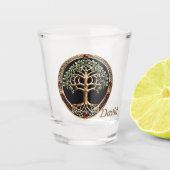 ケルト結び目模様エレガントの高貴な生命の木。 ショットグラス (正面)