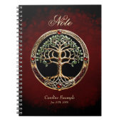 ケルト結び目模様エレガントの高貴な生命の木。 ノートブック (正面)