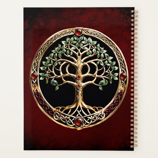 ケルト結び目模様エレガントの高貴な生命の木。 プランナー手帳 (裏面)