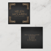 ケルト結び目模様エレガントコーナー スクエア名刺 (正面/裏面)