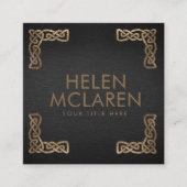 ケルト結び目模様エレガントコーナー スクエア名刺 (正面)