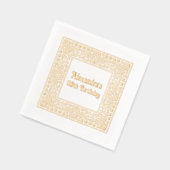 ケルト結び目模様エレガントフィリグラーフレーム誕生日パーティー 箔ナプキン (左)