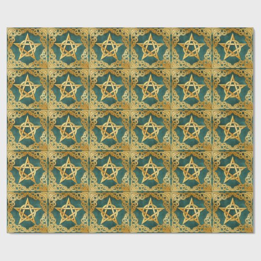 ケルト結び目模様エレガント異教のウィッカ信者 ラッピングペーパー (フラット)