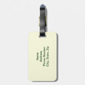 ケルト結び目模様カスタムベージュシャムロックラゲージタグ ラゲッジタグ (裏面縦)