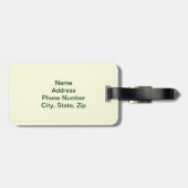 ケルト結び目模様カスタムベージュシャムロックラゲージタグ ラゲッジタグ (裏面横)