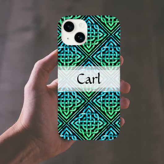 ケルト結び目模様カスタム – ブルーグリーンブラック Case-Mate iPhoneケース