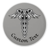 ケルト結び目模様カドゥセウス セラミックノブ (正面)