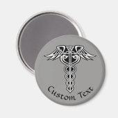 ケルト結び目模様カドゥセウス マグネット (正面/裏面)