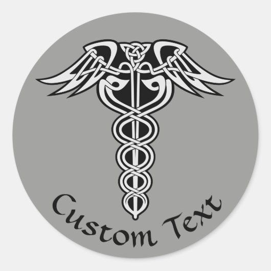 ケルト結び目模様カドゥセウス ラウンドシール (正面)