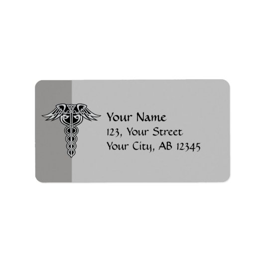 ケルト結び目模様カドゥセウス ラベル (正面)