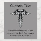 ケルト結び目模様カドゥセウス ワインラベル (シングルラベル)