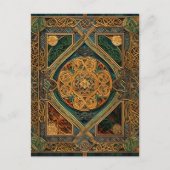 ケルト結び目模様カラフル結び糸細工 ポストカード (正面)