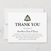 ケルト結び目模様クラシックアイリッシュ葬儀 サンキューカード (正面)