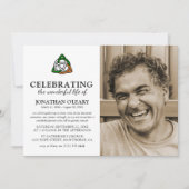 ケルト結び目模様クラシックアイルランド葬儀記念写真 招待状 (正面)