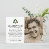 ケルト結び目模様クラシックアイルランド葬儀記念写真 招待状 (スタンド正面)