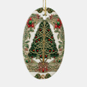 ケルト結び目模様クリスマスツリー セラミックオーナメント (右)