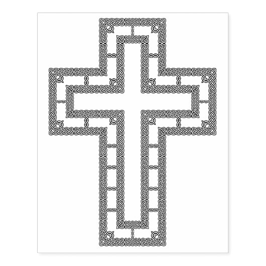 ケルト結び目模様クロスパターンアートスタンプ ラバースタンプ (インプリント)