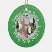 ケルト結び目模様グリーンアイリッシュ記念写真クリスマス セラミックオーナメント (左)