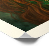 ケルト結び目模様グリーン&金ゴールドセントパトリックのデイウーマン ポスター (角)