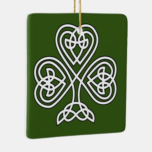 ケルト結び目模様シャムロックタイル セラミックオーナメント (右)
