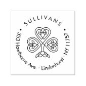 ケルト結び目模様シャムロックファミリー差出人住所 セルフインキングスタンプ (デザイン)