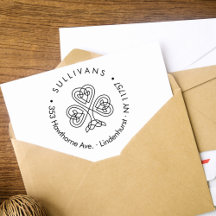 ケルト結び目模様シャムロックファミリー差出人住所