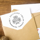 ケルト結び目模様シャムロックファミリー差出人住所 セルフインキングスタンプ