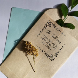 ケルト結び目模様シャムロックモダン差出人住所 セルフインキングスタンプ