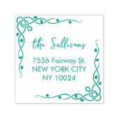 ケルト結び目模様シャムロックモダン差出人住所 セルフインキングスタンプ (デザイン)