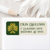 ケルト結び目模様シャムロック差出人住所ラベル ラベル (インサイチュ)