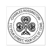 ケルト結び目模様シャムロック#3ネーム差出人住所 セルフインキングスタンプ (デザイン)