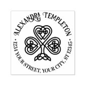 ケルト結び目模様シャムロック#3Pネーム差出人住所 セルフインキングスタンプ (デザイン)