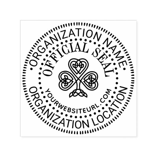 ケルト結び目模様シャムロック#3P公式シールローカルURL セルフインキングスタンプ (デザイン)