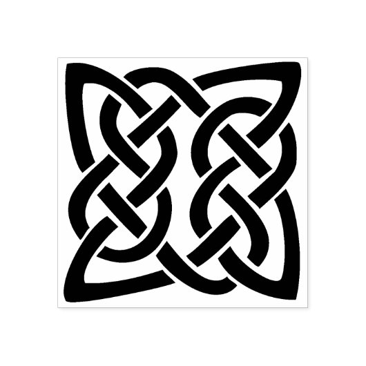 ケルト結び目模様スクエアアートスタンプ ラバースタンプ (インプリント)