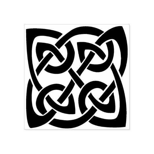 ケルト結び目模様スクエアアートスタンプ ラバースタンプ (インプリント)