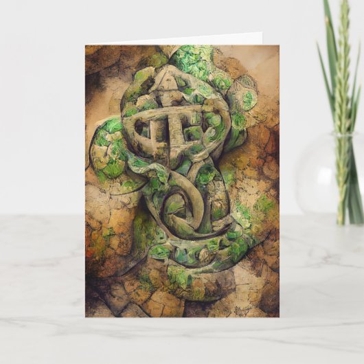 ケルト結び目模様スコットランドファンタジー神秘美術 シーズンカード (正面)