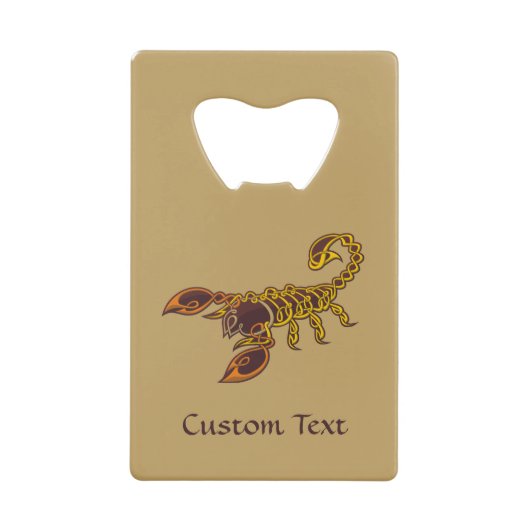 ケルト結び目模様スコーピオン クレジットカード栓抜き (正面)