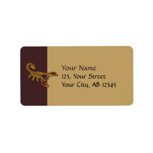 ケルト結び目模様スコーピオン ラベル (正面)