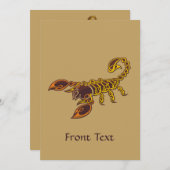 ケルト結び目模様スコーピオン 招待状 (正面/裏面)