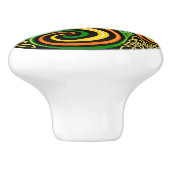 ケルト結び目模様スワールドアノブキャビネットプル セラミックノブ (側面)