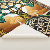 ケルト結び目模様ツリーオブライフサンセットシェルパブランケット シェルパブランケット (3/4)