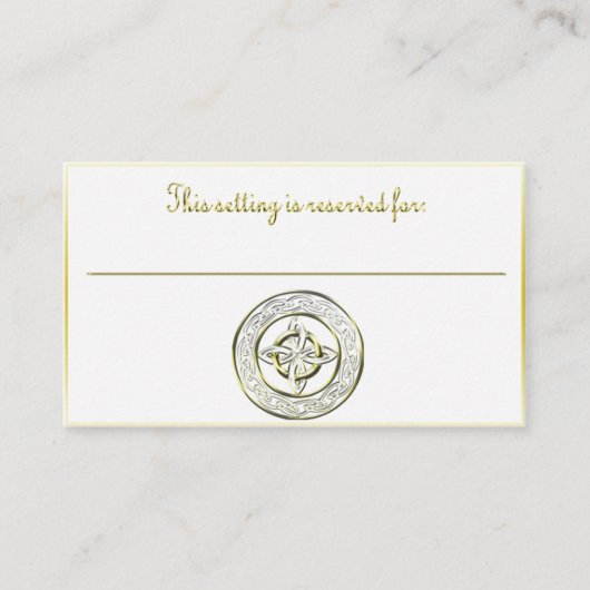 ケルト結び目模様テーブル予約カード プレイスカード (正面)