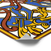 ケルト結び目模様デザインとハウンズ ポスター (角)