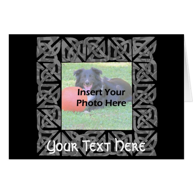 ケルト結び目模様デザインフォトカード (正面横)